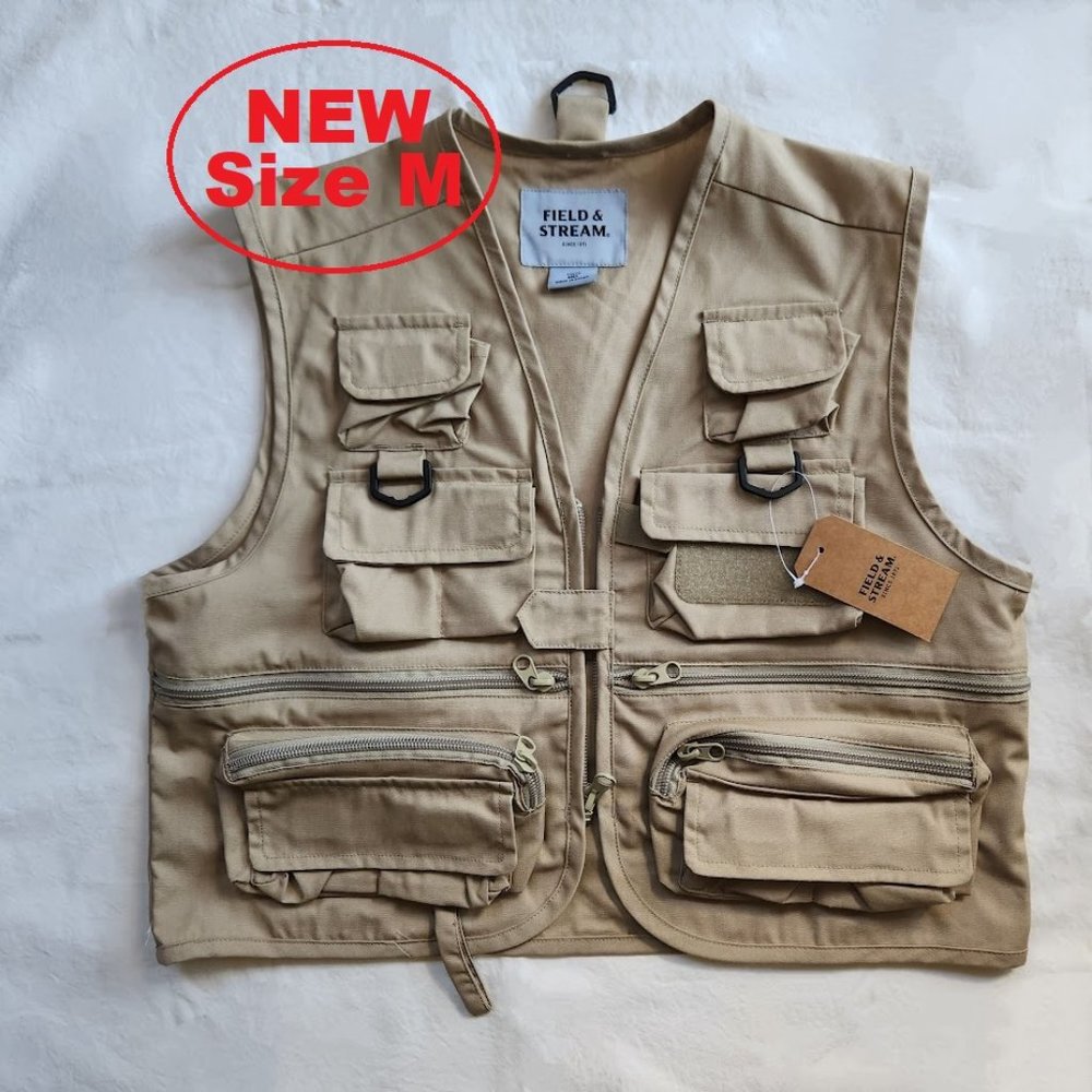NEW Field & Stream Youth Fly Fishing Vest Hiking Vest Size Medium Kid's camping